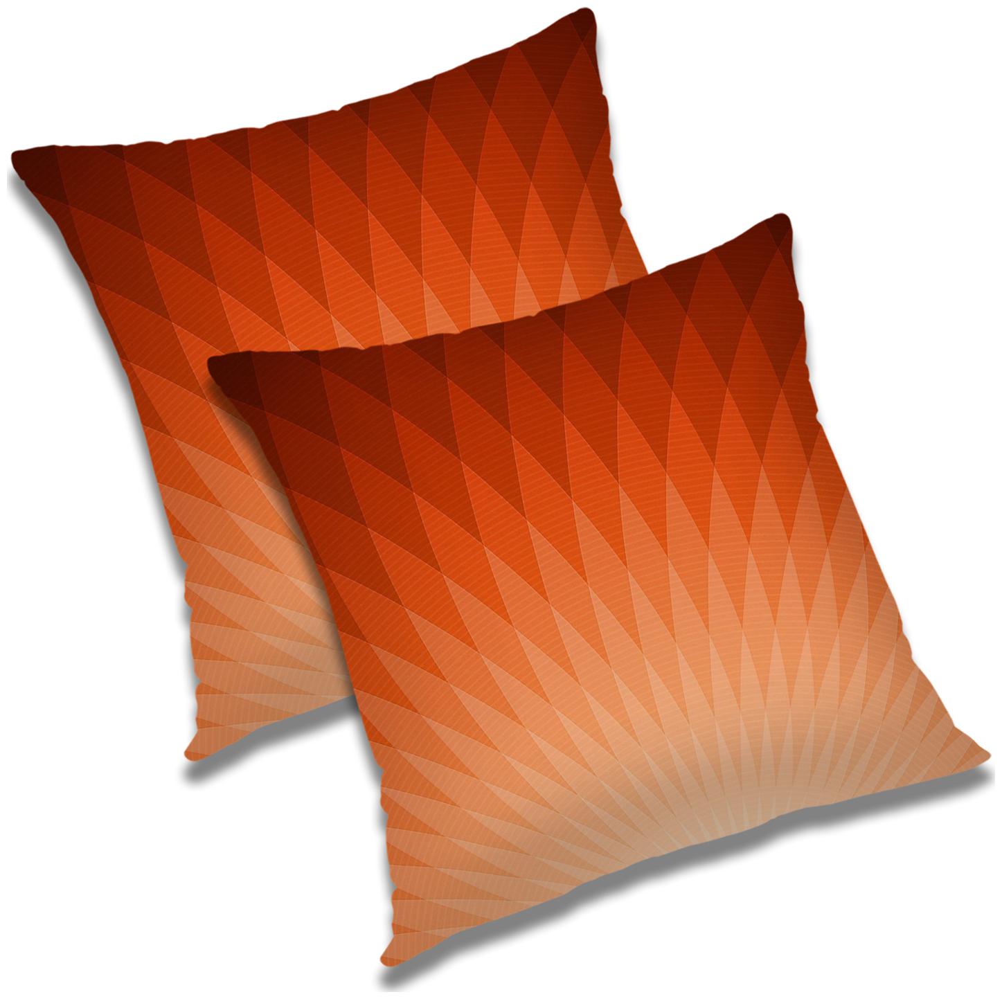 

RADANYA Abstract Polyester Orange Cushion Cover ( Regular Pack of 2 )