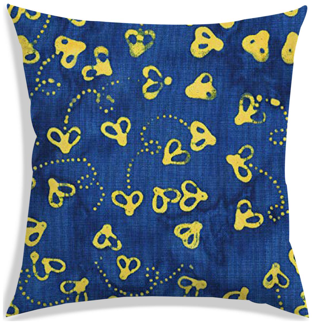 

RADANYA Abstract Polyester Blue Cushion Cover ( Small Pack of 1 )