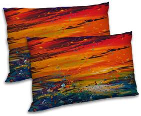 RADANYA Polyester Abstract Pillow Covers ( Pack of 2 , Multi )