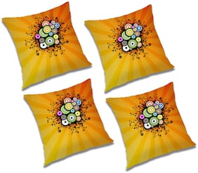 RADANYA Abstract Cushion Cover with Filler (Set of 4) 16x16 inch