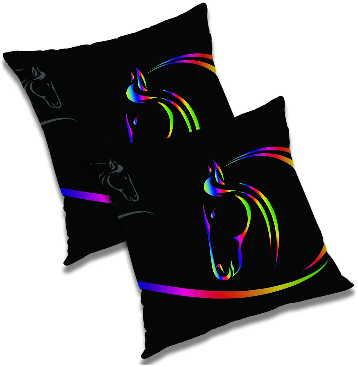 

RADANYA Abstract Polyester Black Cushion Cover ( Extra large Pack of 2 )