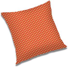 RADANYA Abstract Polyester Orange Cushion Cover ( Extra large , Pack of 1 )