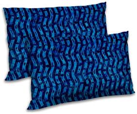RADANYA Polyester Printed Pillow Covers ( Pack of 2 , Blue )