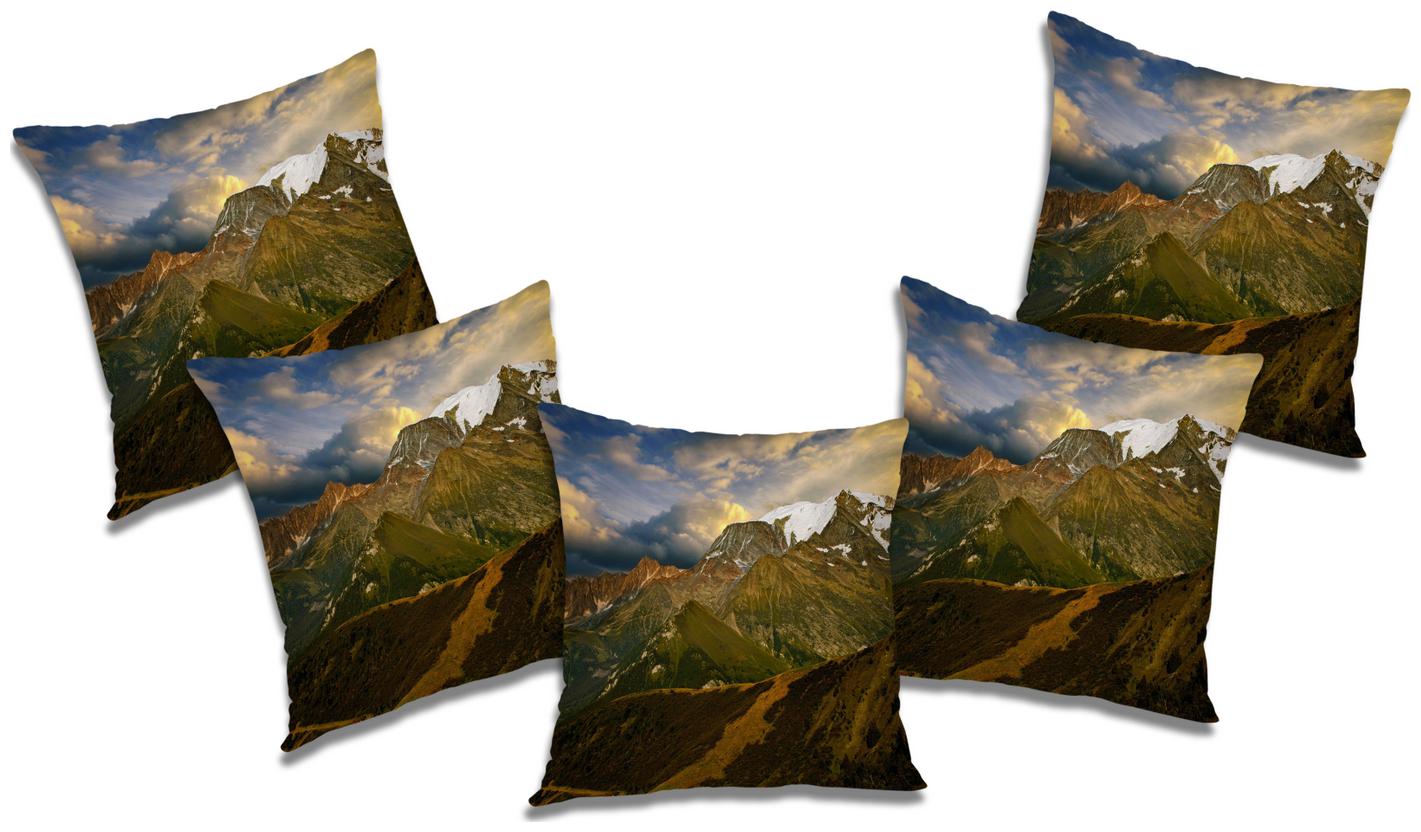 

RADANYA Abstract Cushion Cover with Filler (Set of 5) 12X12 inch
