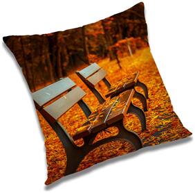 RADANYA Abstract Polyester Orange Cushion Cover ( Small , Pack of 1 )
