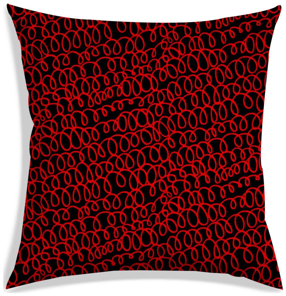 

RADANYA Abstract Polyester Black Cushion Cover ( Large Pack of 1 )