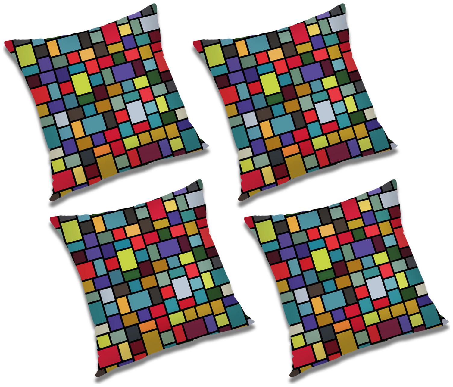 

RADANYA Abstract Cushion Cover with Filler (Set of 4) 12X12 inch