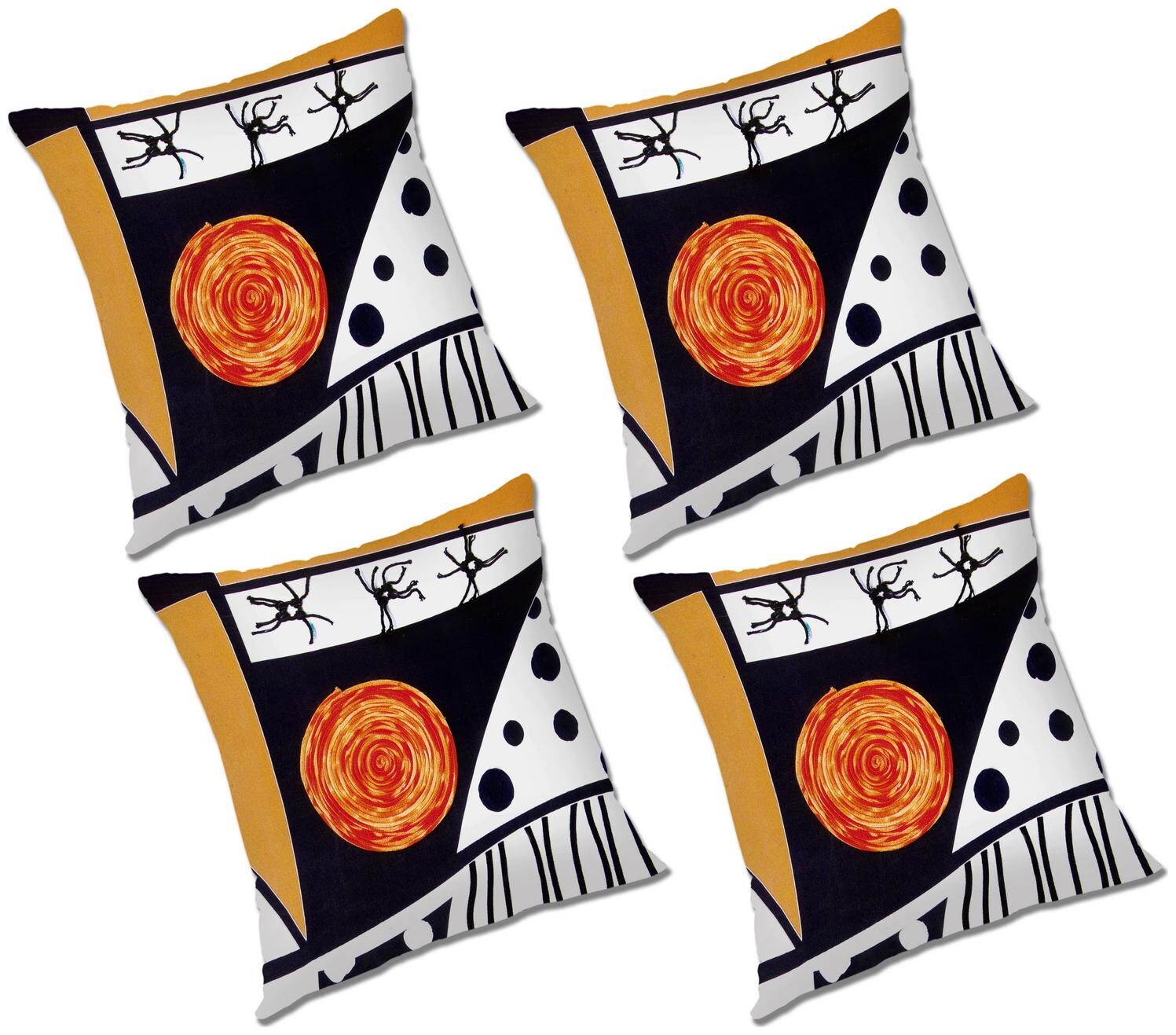 

RADANYA Abstract Cushion Cover With FIller (Set of 4) 20x20 inch