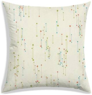 RADANYA Abstract Polyester Beige Cushion Cover ( Large , Pack of 1 )