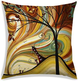 RADANYA Abstract Cushion Cover 16x16 inch