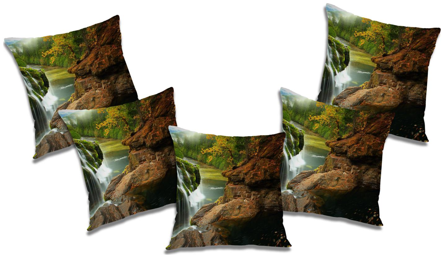 

RADANYA Abstract Cushion Cover with Filler (Set of 5) 16x16 inch