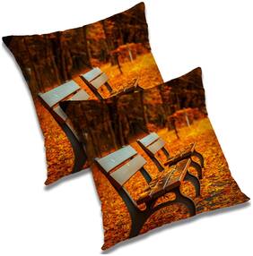 RADANYA Abstract Polyester Orange Cushion Cover ( Large , Pack of 2 )