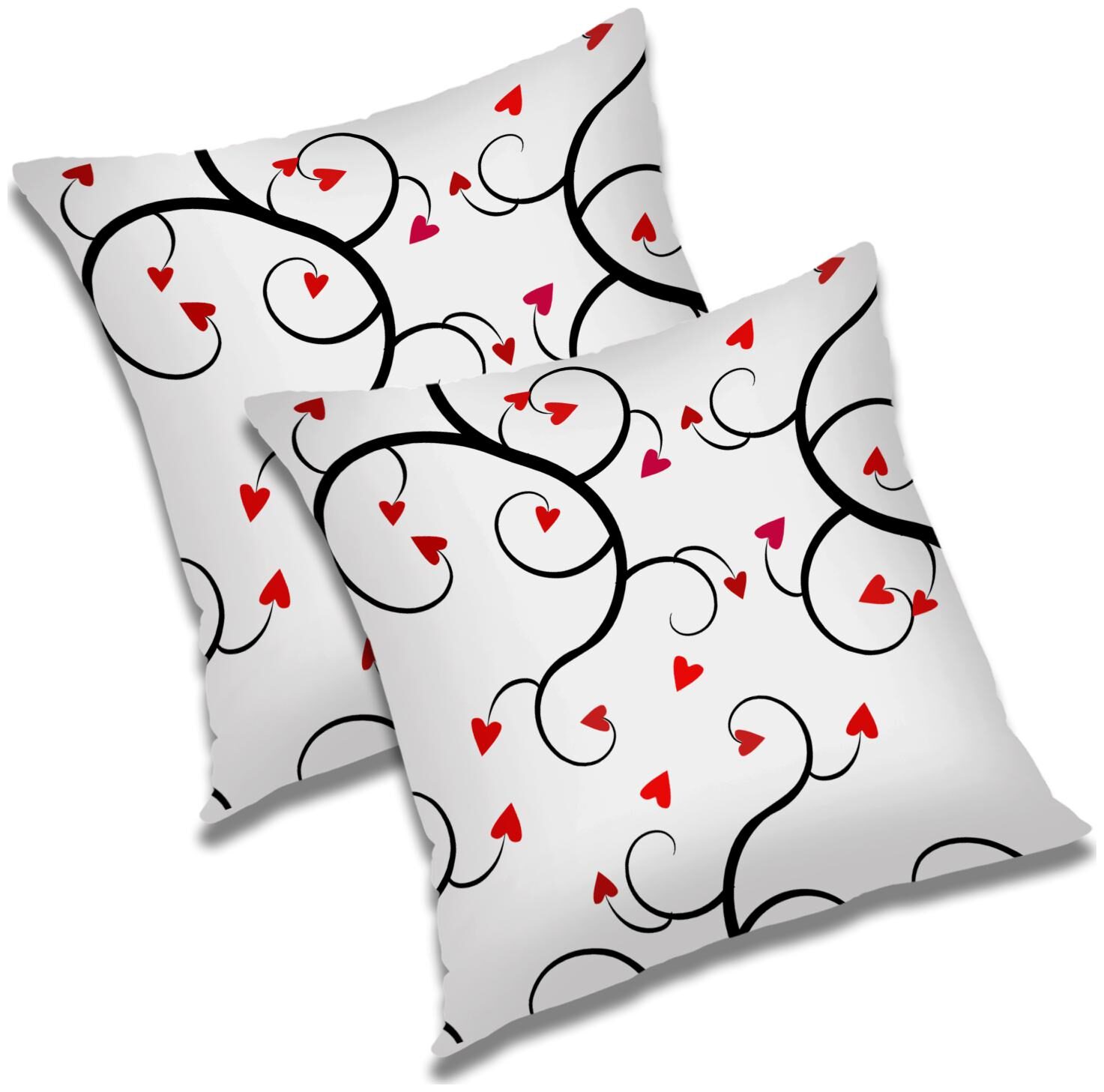 

RADANYA Abstract Polyester White Cushion Cover ( Regular Pack of 2 )