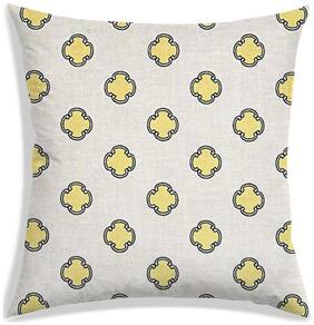 RADANYA Abstract Polyester Beige Cushion Cover ( Regular , Pack of 1 )