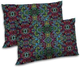 RADANYA Polyester Abstract Pillow Covers ( Pack of 2 , Multi )