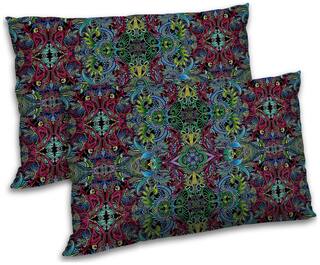 RADANYA Polyester Abstract Pillow Covers ( Pack of 2 , Multi )