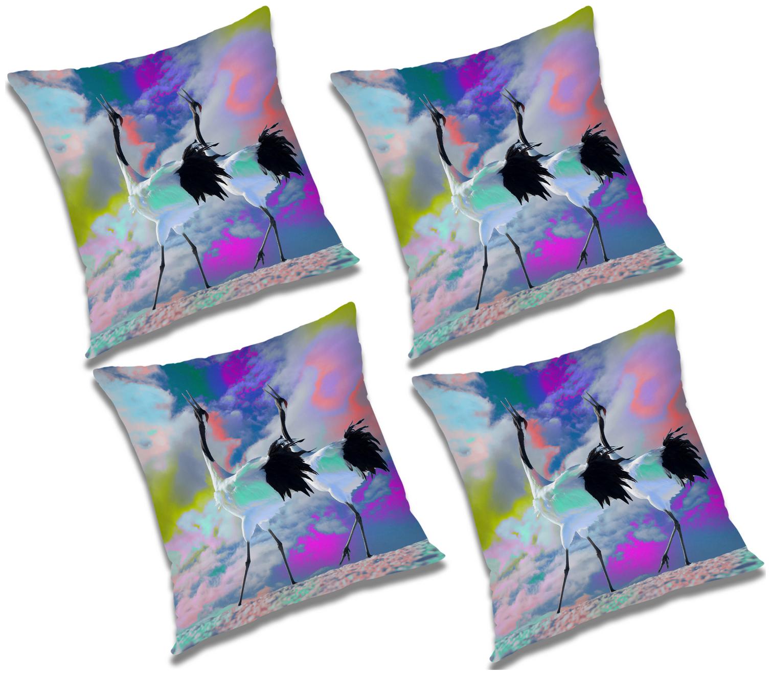 

RADANYA Abstract Cushion Cover with Filler (Set of 4) 16x16 inch