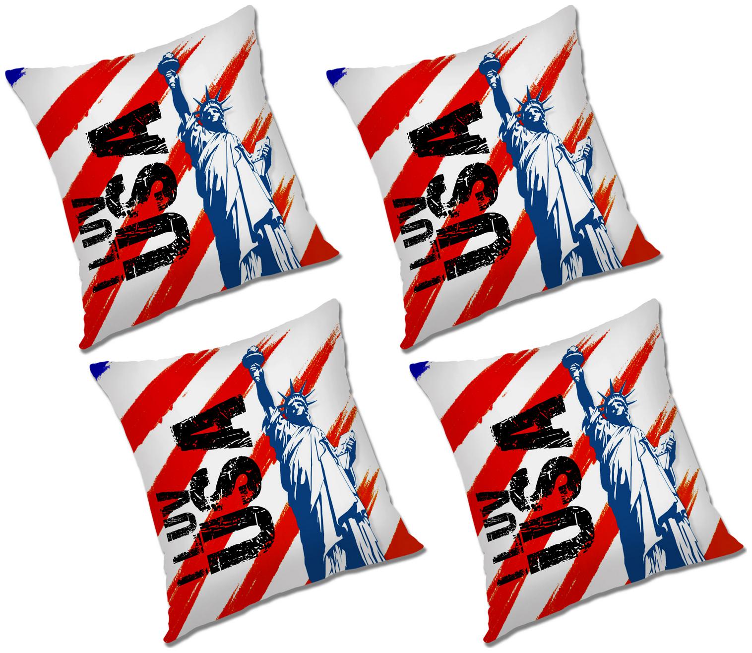 

RADANYA Abstract Polyester Red Cushion Cover ( Extra large Pack of 4 )