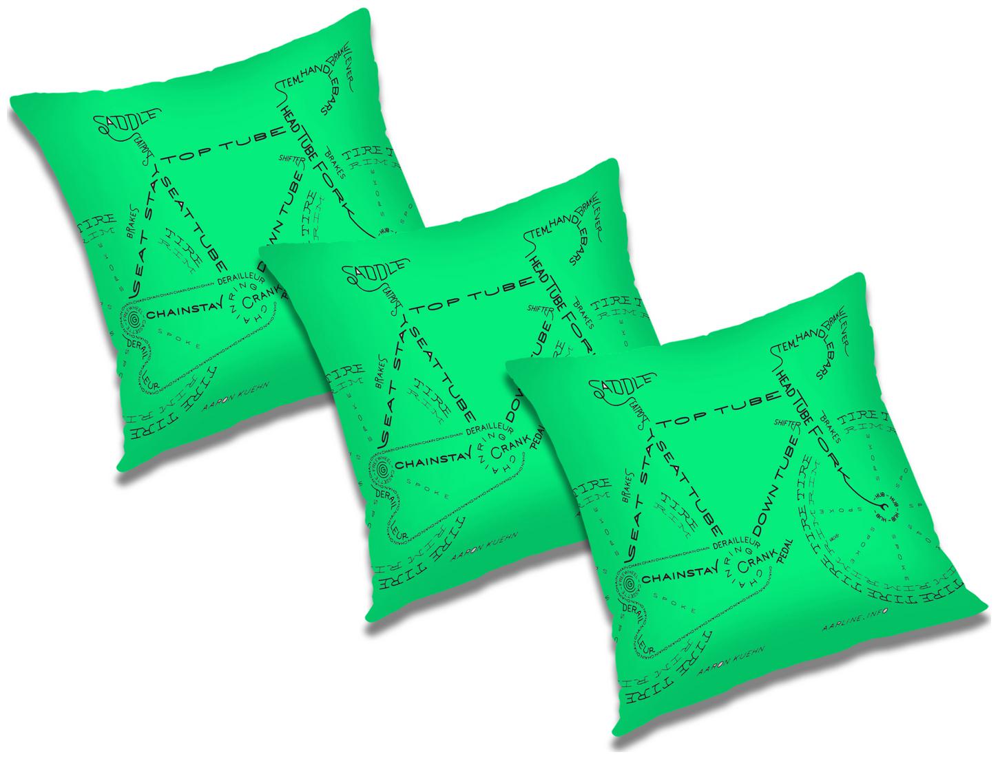 

RADANYA Abstract Polyester Green Cushion Cover ( Large Pack of 3 )