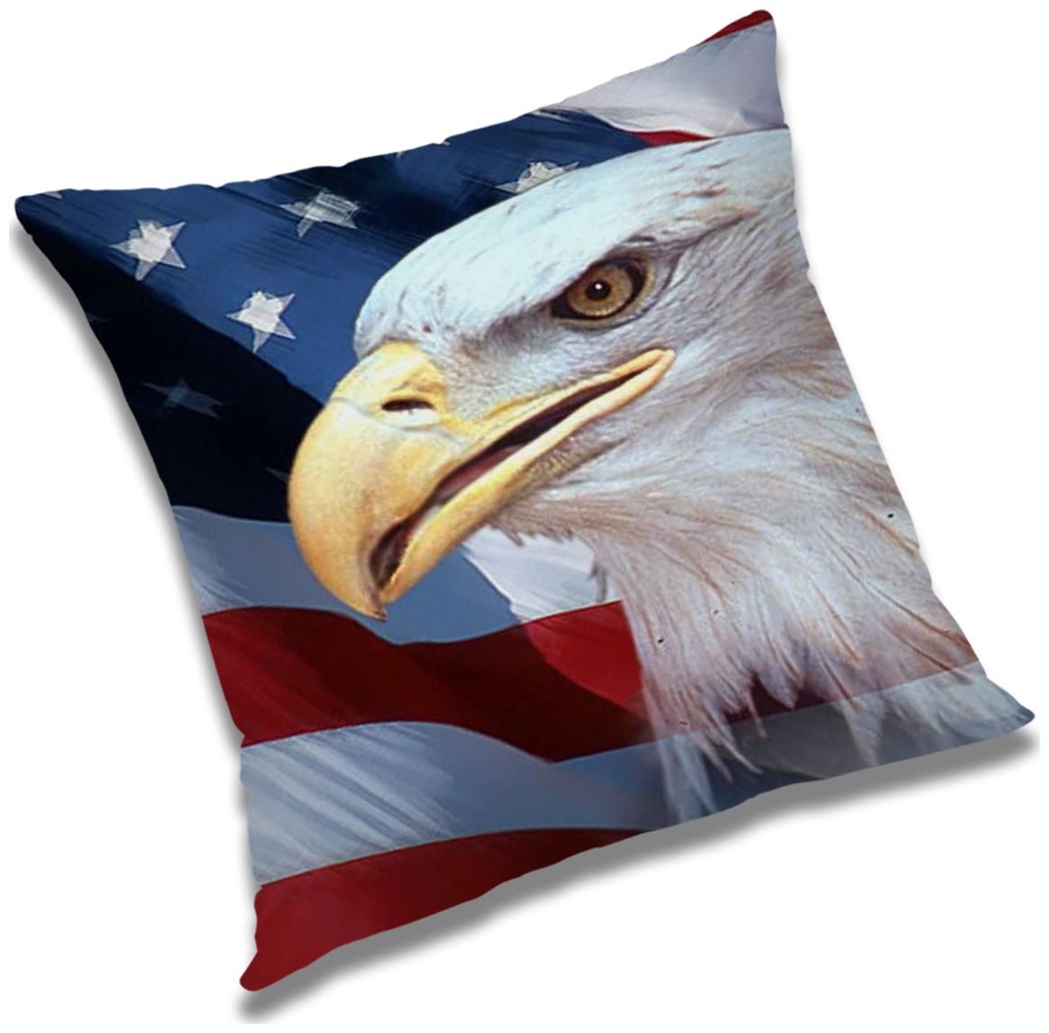 

RADANYA American Flag Printed Cushion Cover Multicolor 20x20 inch