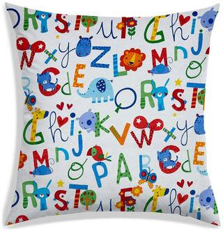 RADANYA Printed Polyester White Cushion Cover ( Small , Pack of 1 )
