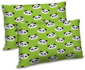 RADANYA Polyester Printed Pillow Covers ( Pack of 2 , Green )