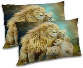 RADANYA Polyester Animal Pillow Covers ( Pack of 2 , Multi )