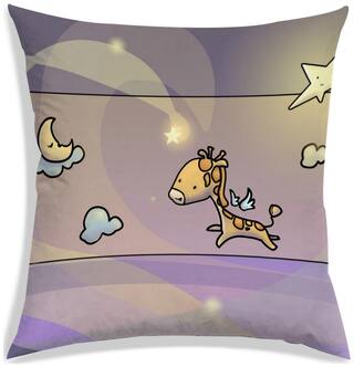 RADANYA Printed Polyester Purple Cushion Cover ( Large , Pack of 1 )