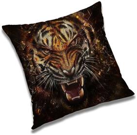 RADANYA Printed Polyester Gold Cushion Cover ( Extra large , Pack of 1 )