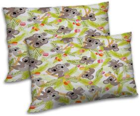 RADANYA Polyester Animal Pillow Covers ( Pack of 2 , Beige )