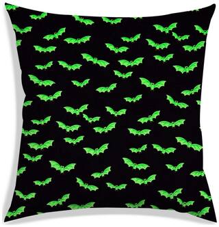 RADANYA Printed Polyester Black Cushion Cover ( Regular , Pack of 1 )