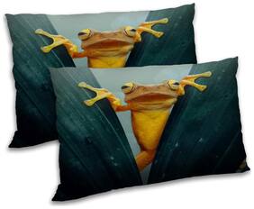 RADANYA Polyester Animal Pillow Covers ( Pack of 2 , Green )