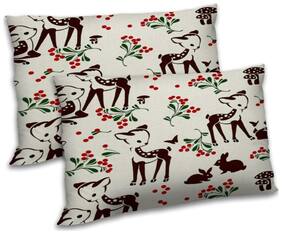 RADANYA Polyester Animal Pillow Covers ( Pack of 2 , White )