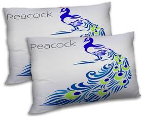 RADANYA Polyester Abstract Pillow Covers ( Pack of 2 , Off-White )