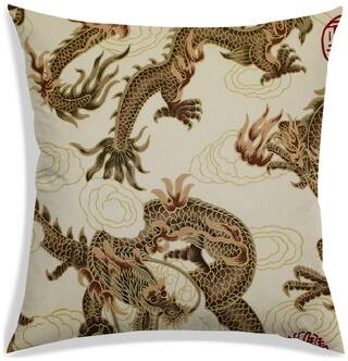 RADANYA Printed Polyester Beige Cushion Cover ( Regular , Pack of 1 )