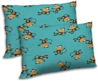 RADANYA Polyester Animal Pillow Covers ( Pack of 2 , White )