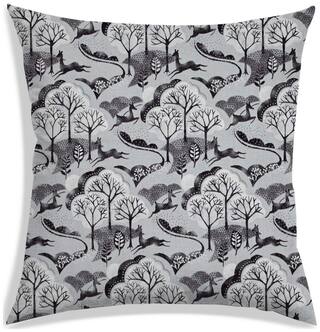 RADANYA Printed Polyester Grey Cushion Cover ( Extra large , Pack of 1 )