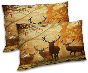 RADANYA Polyester Animal Pillow Covers ( Pack of 2 , Multi )
