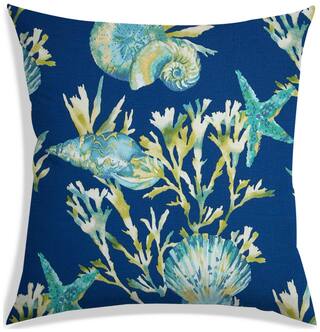 RADANYA Printed Polyester Blue Cushion Cover ( Large , Pack of 1 )