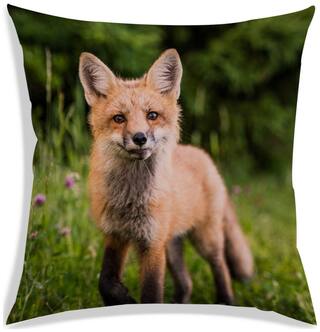 RADANYA Printed Polyester Green Cushion Cover ( Large , Pack of 1 )