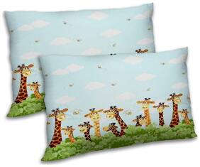 RADANYA Polyester Animal Pillow Covers ( Pack of 2 , Blue )
