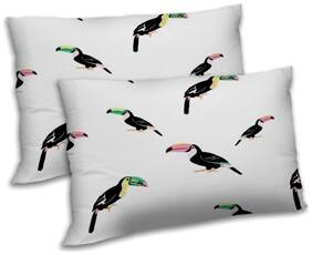 RADANYA Polyester Animal Pillow Covers ( Pack of 2 , Beige )