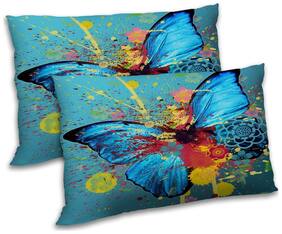 RADANYA Polyester Animal Pillow Covers ( Pack of 2 , Blue )
