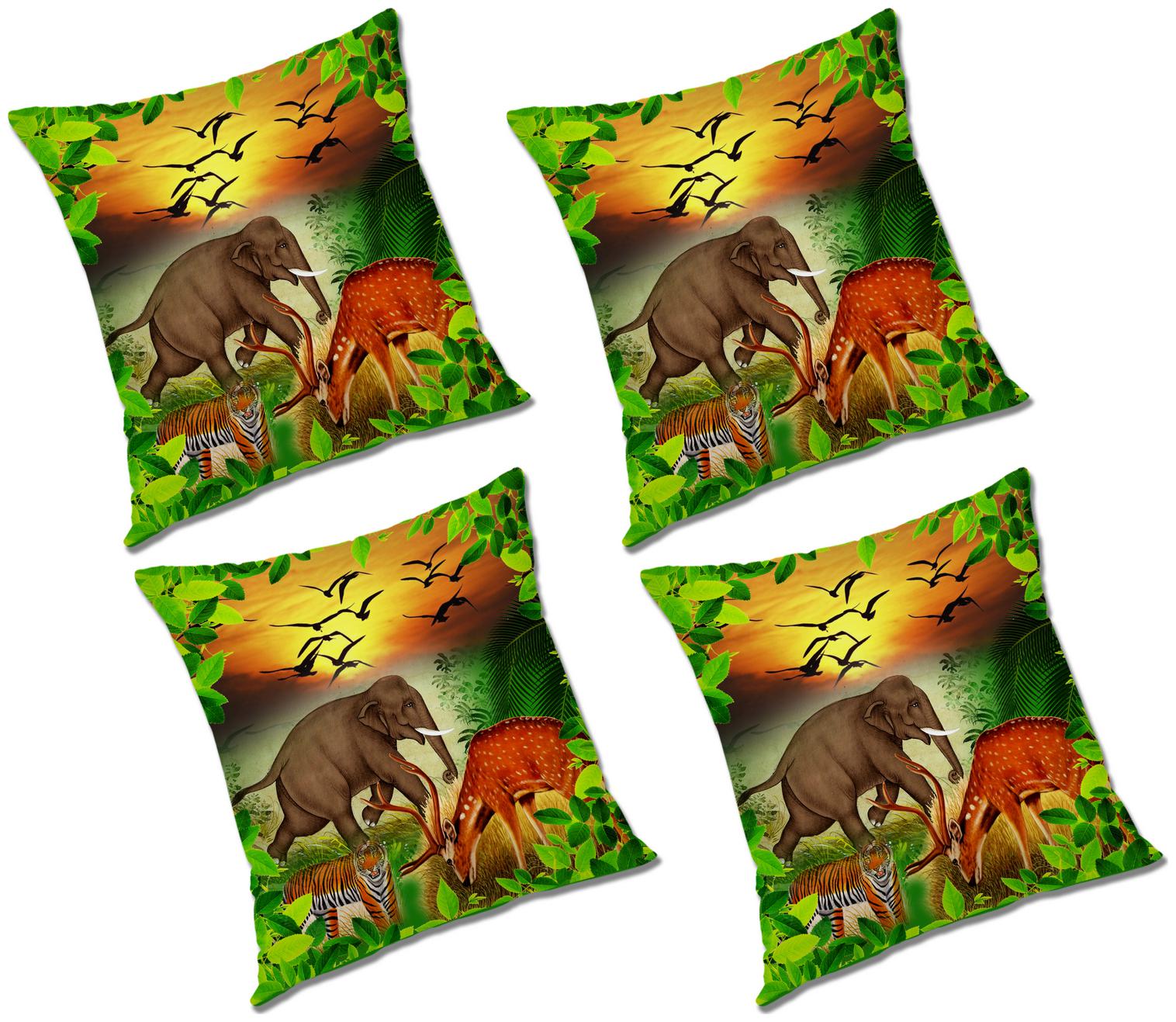 

RADANYA Animal Cushion Cover (Set of 4) 12x12 inch