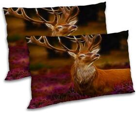 RADANYA Polyester Animal Pillow Covers ( Pack of 2 , Multi )