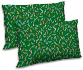 RADANYA Polyester Floral Pillow Covers ( Pack of 2 , Green )