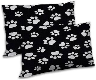 RADANYA Polyester Animal Pillow Covers ( Pack of 2 , Black )