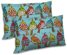 RADANYA Polyester Animal Pillow Covers ( Pack of 2 , Blue )