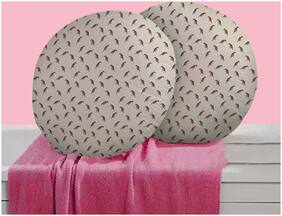 RADANYA Bird Digitally Printed Round Cushion Cover Pillow Case With Filler Home D cor Set of 2 ,16 inch,Gray