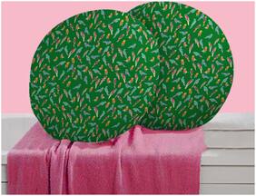 RADANYA Bird Digitally Printed Round Cushion Cover Pillow Case Home D cor Set of 2 ,16 inch,Green